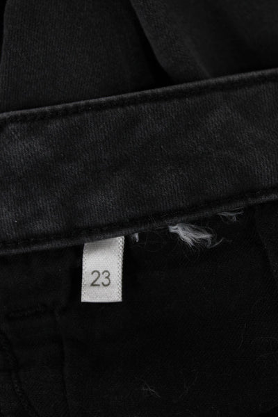 L Agence Women Ankle Skinny High Rise Dark Gray Cotton Blend Jeans Size 23