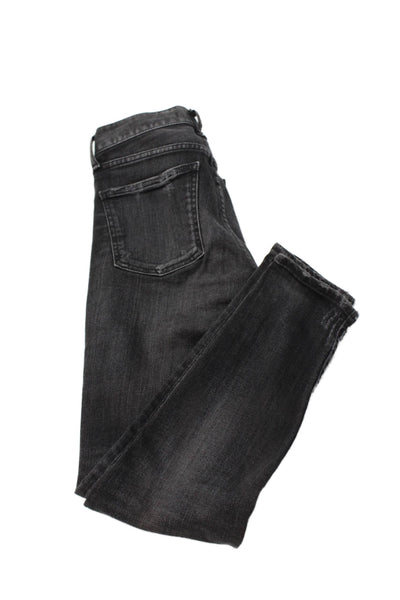 Moussy Womens Skinny Dark Gray Jeans Button Mid Rise Cotton Blend Size 24