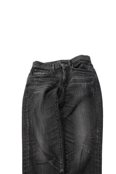 Moussy Womens Skinny Dark Gray Jeans Button Mid Rise Cotton Blend Size 24