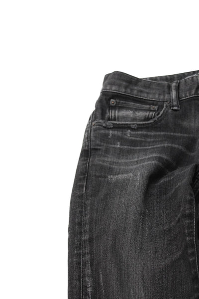 Moussy Womens Skinny Dark Gray Jeans Button Mid Rise Cotton Blend Size 24