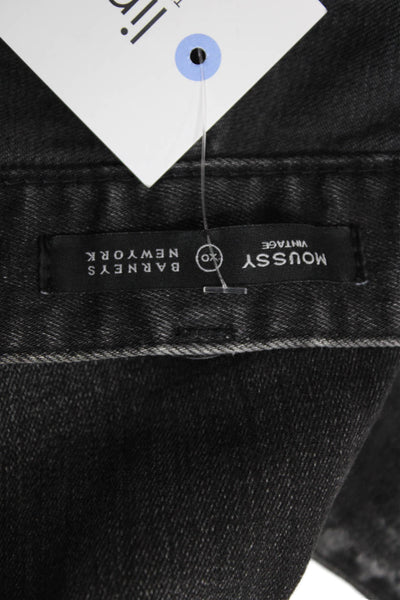 Moussy Womens Skinny Dark Gray Jeans Button Mid Rise Cotton Blend Size 24