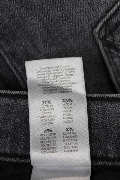 Mother Women Skinny Straight Dark Gray Jeans Mid Rise Inseam 32 Size 26