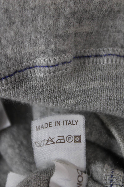 Brunello Cucinelli Women Pullover Sweatshirt Gray Wool Cashmere Size 54