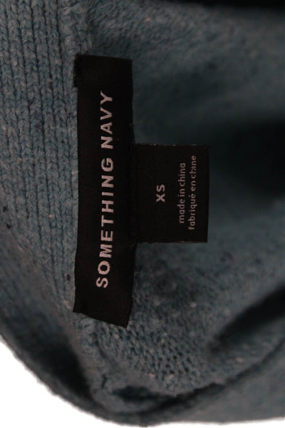Something Navy Womens Light Blue V Neck Button Cardigan Long Sleeve Size XS