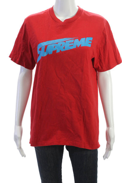 Supreme Mens Red Graphic Cotton Crew Neck Short Sleeve T-Shirt Size S