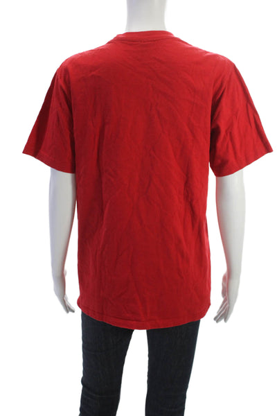 Supreme Mens Red Graphic Cotton Crew Neck Short Sleeve T-Shirt Size S