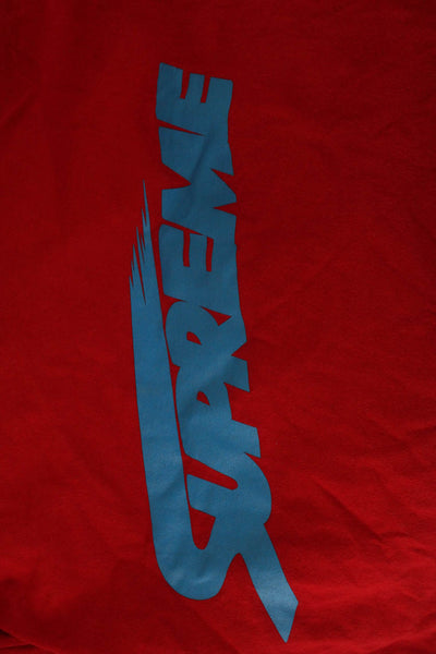Supreme Mens Red Graphic Cotton Crew Neck Short Sleeve T-Shirt Size S