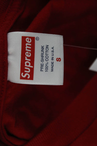 Supreme Mens Red Graphic Cotton Crew Neck Short Sleeve T-Shirt Size S