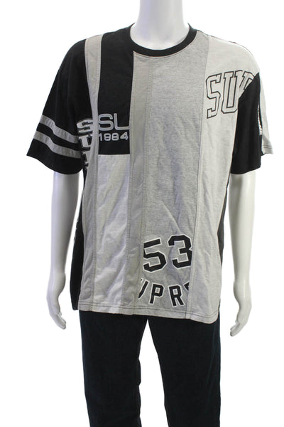 Supreme Mens Black Graphic 90s Crew Neck Cotton Short Sleeve T-Shirt Size L
