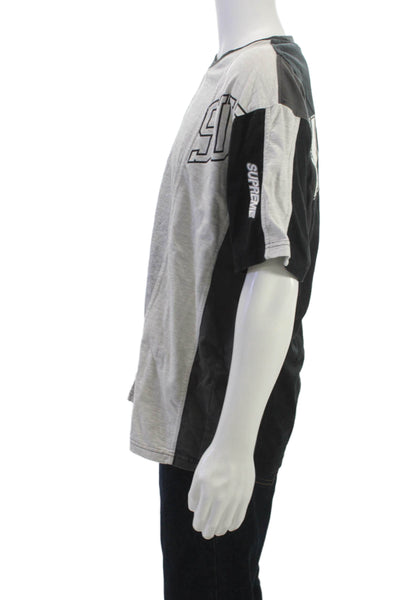 Supreme Mens Black Graphic 90s Crew Neck Cotton Short Sleeve T-Shirt Size L