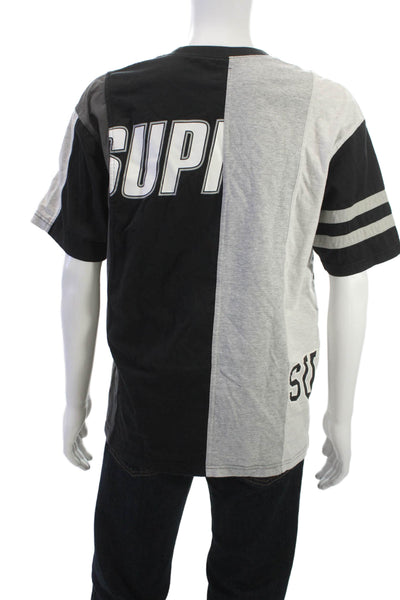 Supreme Mens Black Graphic 90s Crew Neck Cotton Short Sleeve T-Shirt Size L