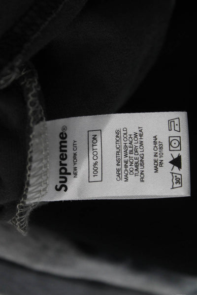 Supreme Mens Black Graphic 90s Crew Neck Cotton Short Sleeve T-Shirt Size L