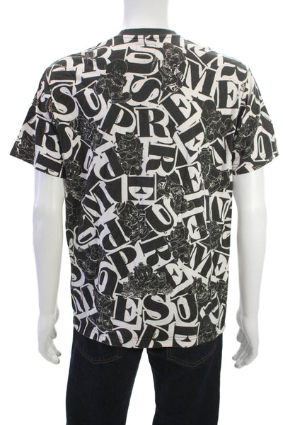 Supreme Mens Black Graphic T-Shirt 100% Cotton Short Sleeve Size S