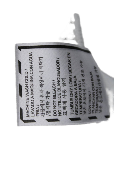 Unmanageable Womens Pullover Hoodie White Graphic Mock Neck Long Sleeve Size S