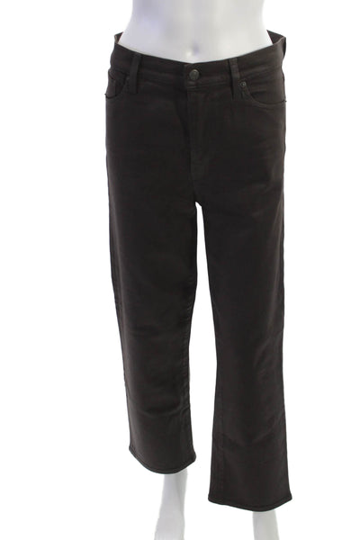 Frame Womens Cropped Black High Rise Jeans Button Size 29