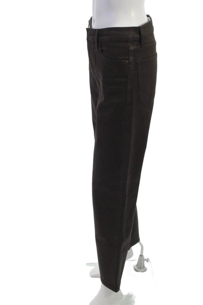 Frame Womens Cropped Black High Rise Jeans Button Size 29