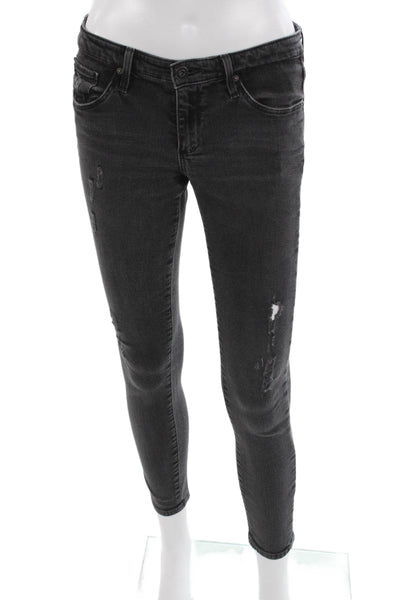 AG Adriano Goldschmied Women Skinny Ankle Jeans Dark Gray Size 26