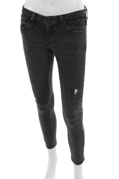AG Adriano Goldschmied Women Skinny Ankle Jeans Dark Gray Size 26