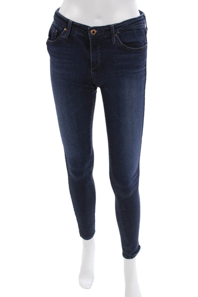 AG Adriano Goldschmied Women Skinny Ankle Jeans Dark Blue Low Rise Size 26