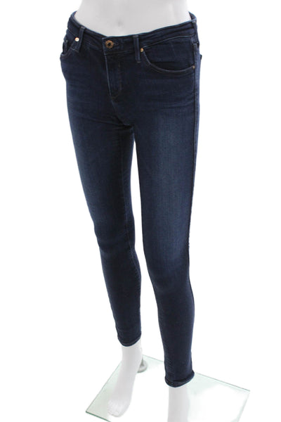 AG Adriano Goldschmied Women Skinny Ankle Jeans Dark Blue Low Rise Size 26