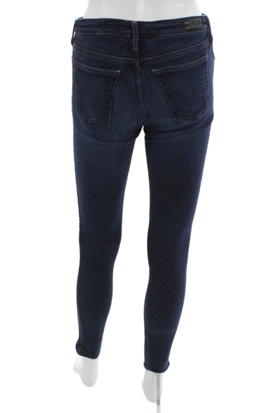AG Adriano Goldschmied Women Skinny Ankle Jeans Dark Blue Low Rise Size 26