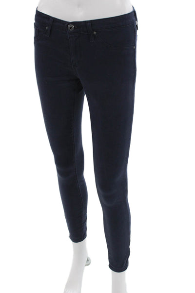 AG Adriano Goldschmied Women Ankle Skinny Leg Jeans Dark Blue Low Rise Size 26