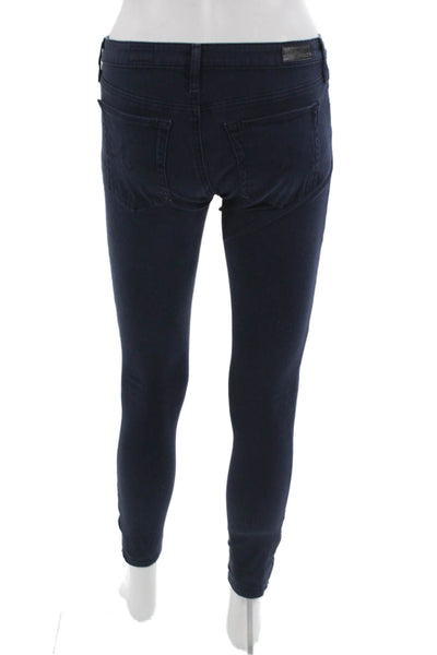 AG Adriano Goldschmied Women Ankle Skinny Leg Jeans Dark Blue Low Rise Size 26
