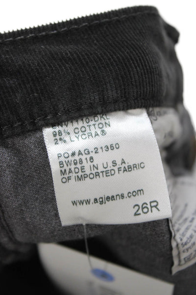 AG Adriano Goldschmied Women Ankle Cropped Pants Black Low Rise Size 26
