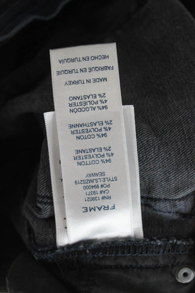 Frame Women Ankle Skinny Biker Dark Blue Jeans Low Rise Inseam 29 Size 26
