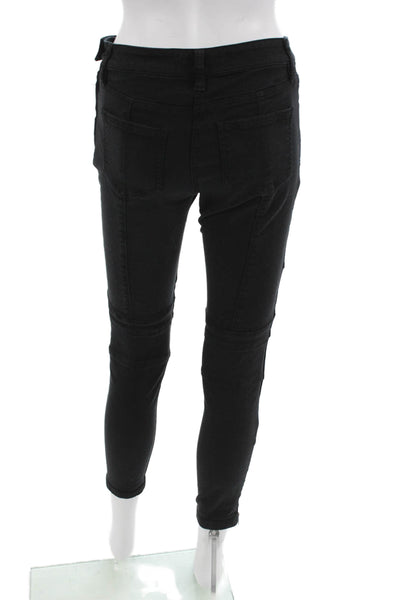 Joie Women Ankle Jeggings Black Low Rise Button Size 26