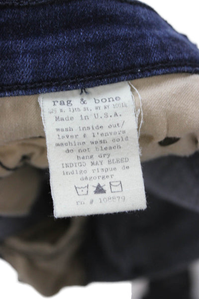 Rag & Bone Jean Womens Ankle Skinny Dark Blue Jeans Low Rise Size 26