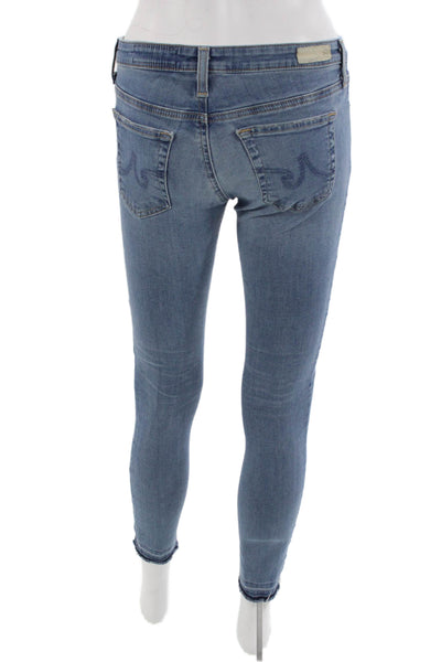 AG-ED Denim Women Skinny Ankle Jeans Blue Low Rise Size 26