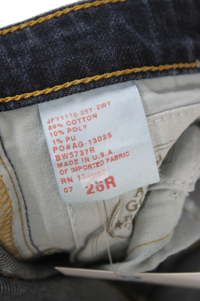 AG Adriano Goldschmied Women Dark Blue Skinny Jeans Low Rise 30 Inseam Size 26