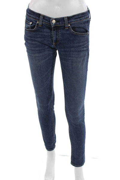 Rag & Bone Jean Womens Ankle Skinny Dark Blue Jeans Size 26