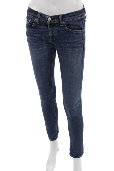 Rag & Bone Jean Womens Ankle Skinny Dark Blue Jeans Size 26