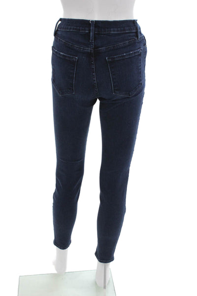Frame Womens Ankle Skinny Jeans Dark Blue Size 26