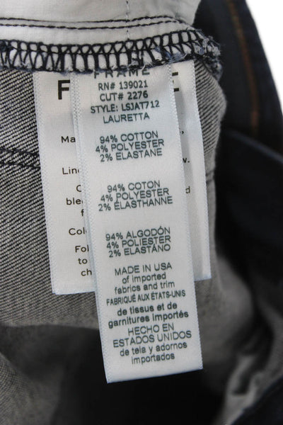 Frame Womens Ankle Skinny Jeans Dark Blue Size 26