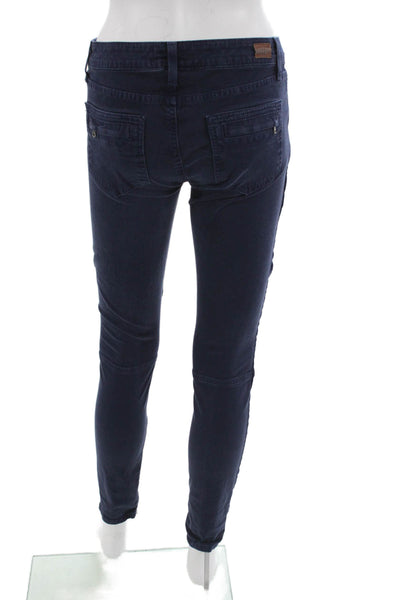 Paige Women Skinny Ankle Jeans Dark Blue Low Rise Designer Size 26
