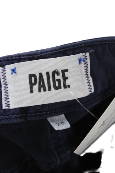 Paige Women Skinny Ankle Jeans Dark Blue Low Rise Designer Size 26