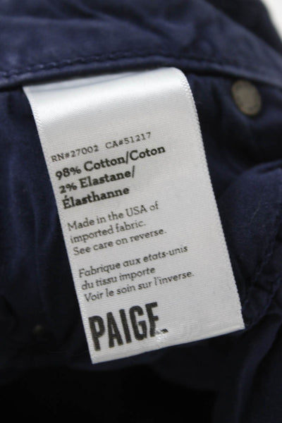 Paige Women Skinny Ankle Jeans Dark Blue Low Rise Designer Size 26
