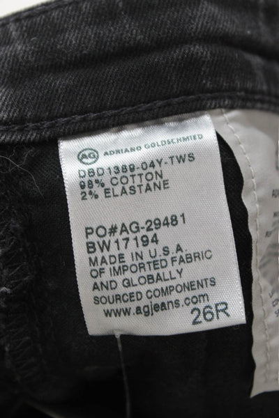 AG Adriano Goldschmied Women Skinny Ankle Jeans Dark Gray Low Rise Size 26