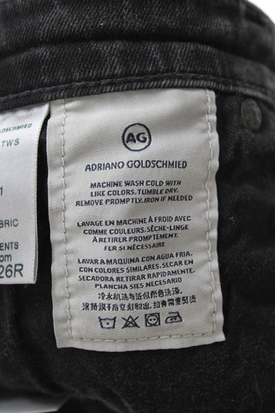 AG Adriano Goldschmied Women Skinny Ankle Jeans Dark Gray Low Rise Size 26