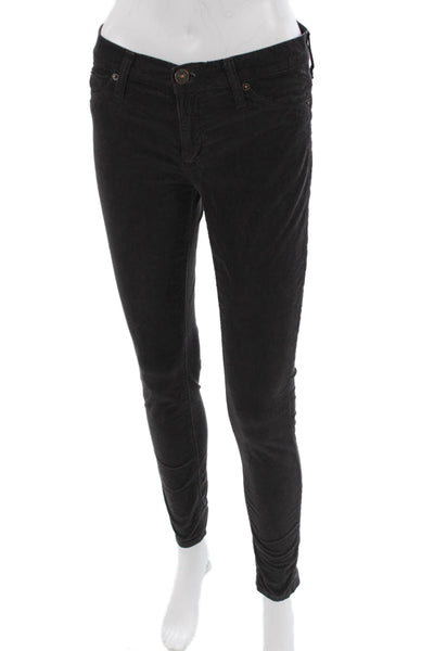 Hudson Women Ankle Jegging Black Low Rise Solid Cotton Stretch Size 26