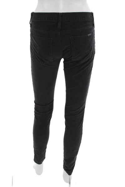 Hudson Women Ankle Jegging Black Low Rise Solid Cotton Stretch Size 26