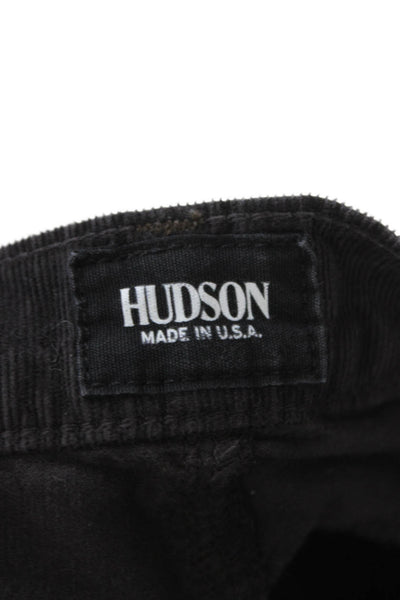 Hudson Women Ankle Jegging Black Low Rise Solid Cotton Stretch Size 26