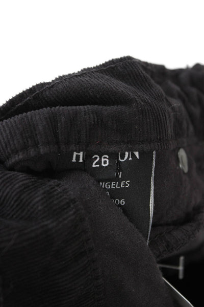 Hudson Women Ankle Jegging Black Low Rise Solid Cotton Stretch Size 26