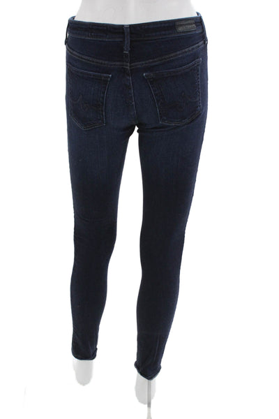AG Adriano Goldschmied Womens Skinny Ankle Jeans Dark Blue Size 26