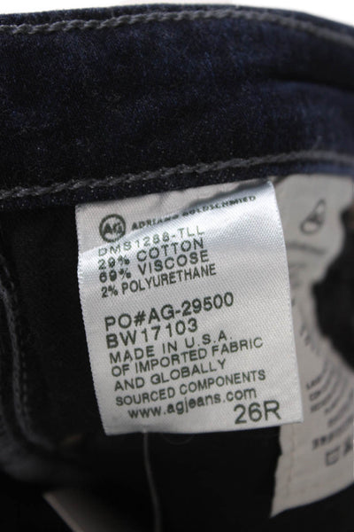 AG Adriano Goldschmied Womens Skinny Ankle Jeans Dark Blue Size 26