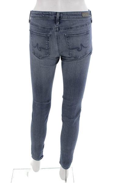 Adriano Goldschmied Women Ankle Skinny Jeans Gray Low Rise Size 26