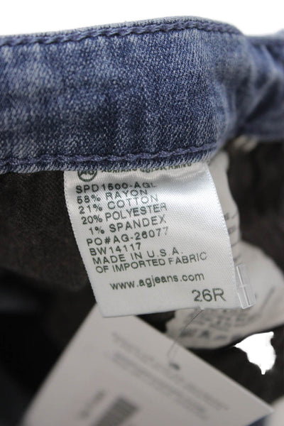Adriano Goldschmied Women Ankle Skinny Jeans Gray Low Rise Size 26